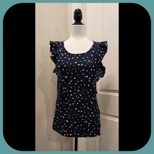 JOE FRESH || Sleeveless Ruffle Top (SIZE L)